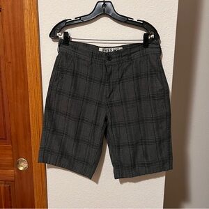 Free World Men’s Gray Plaid Shorts Size 30 Skater Casual Streetwear